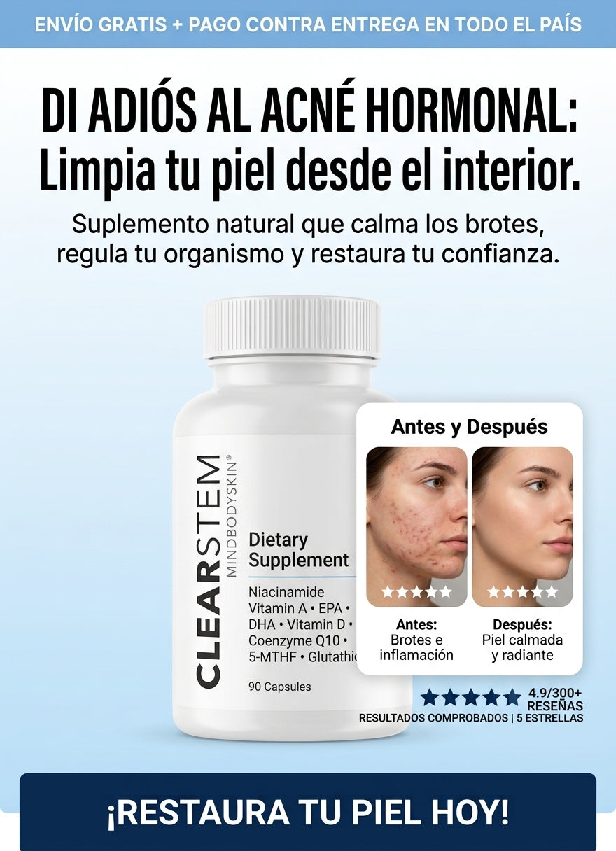 SUPLEMENTO CLEARSTEM MINDBODYSKIN ELIMINA EL ACNE