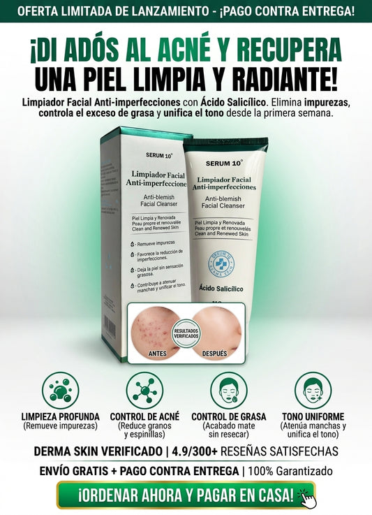 LIMPIADOR ANTIACNE AYUDA A ELIMINAR EL ACNE