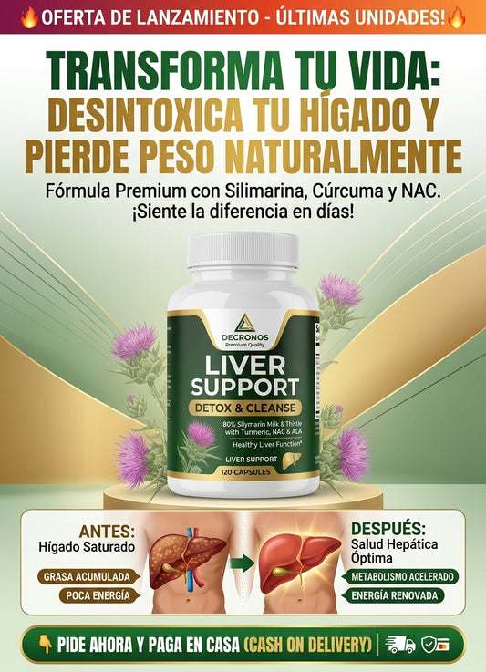 LIVER SUPPORT PUPLEMTO QUE  DESINTOXICA TU HIGADO Y TE AYUDA A BAJAR DE PESO EN DIÀS