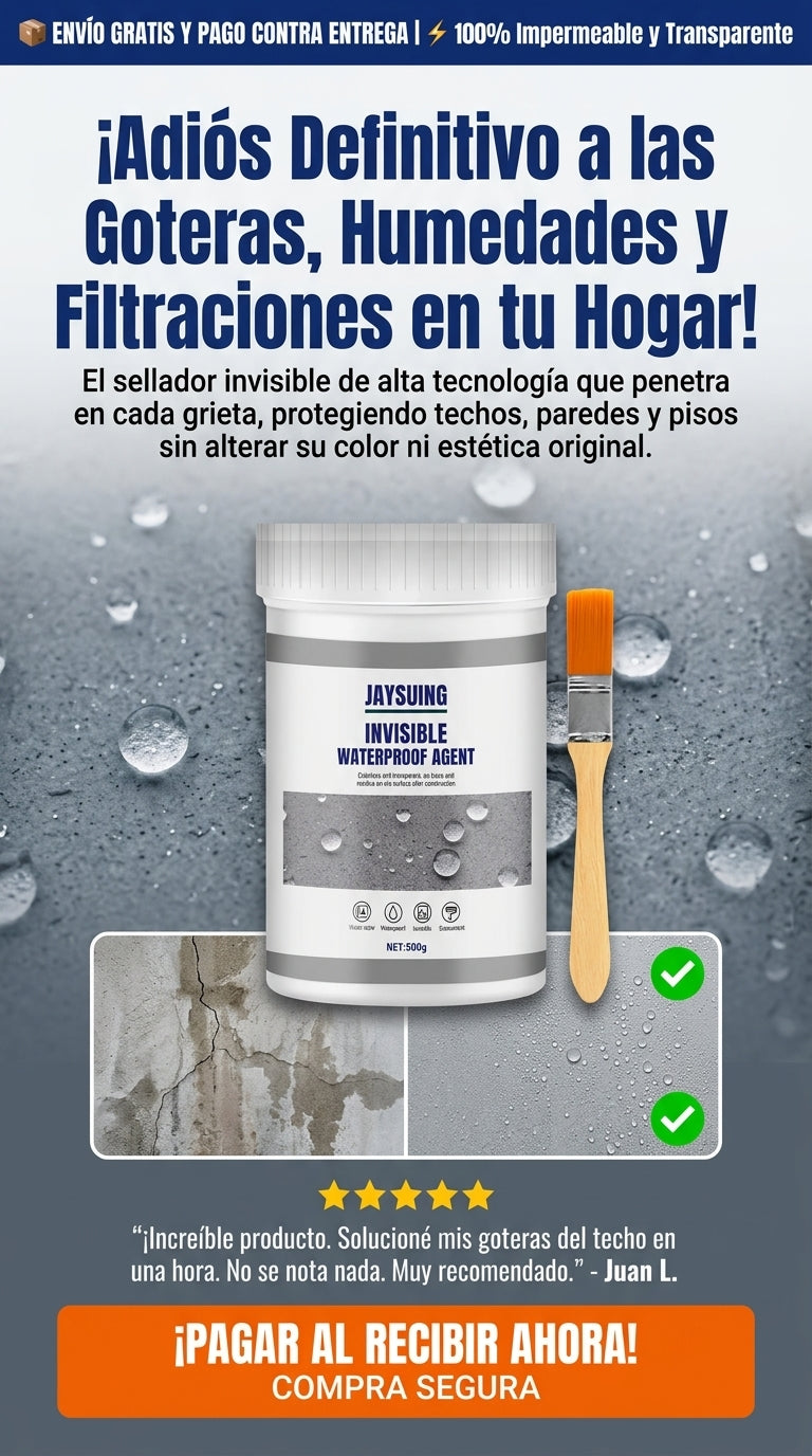 SELLADOR DE GRIETAS Y GOTERAS INVISIBLE